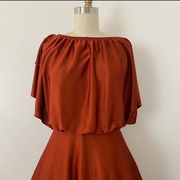 Vintage Rust Color Dress - Picture 2 of 2